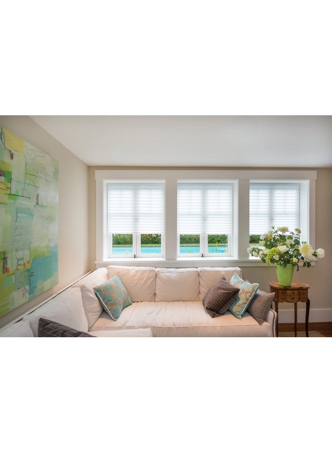 Redi Shade Redi Shade No Tools Original Light Filtering Pleated Fabric Shade White, 36 in x 72 in, 1 Pack