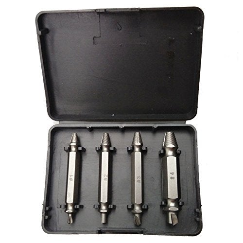 Generic 4 Pieces Drill Bit Set Steel Broken Speed Out Damaged Screw Extractor Broken Bolt Remover Sets  - Image 1