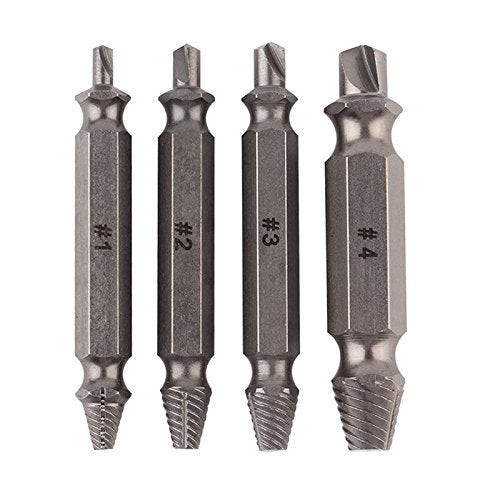 Generic 4 Pieces Drill Bit Set Steel Broken Speed Out Damaged Screw Extractor Broken Bolt Remover Sets  - Image 2