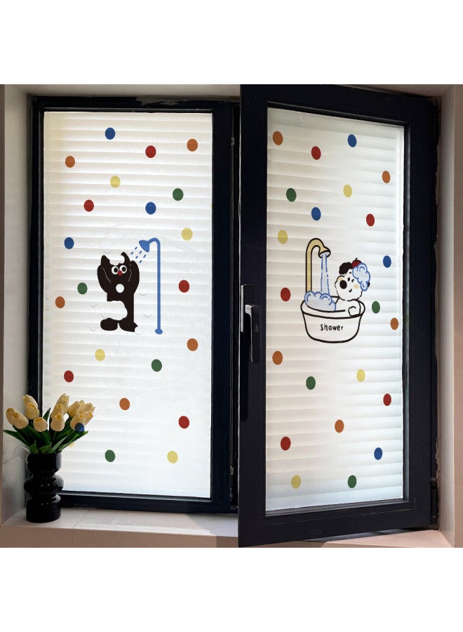 Xiruo Dopamine Window Stickers, Anti-exposure, Non-transparent Frosted Glass Stickers, Bathroom Privacy Anti-peeping Film