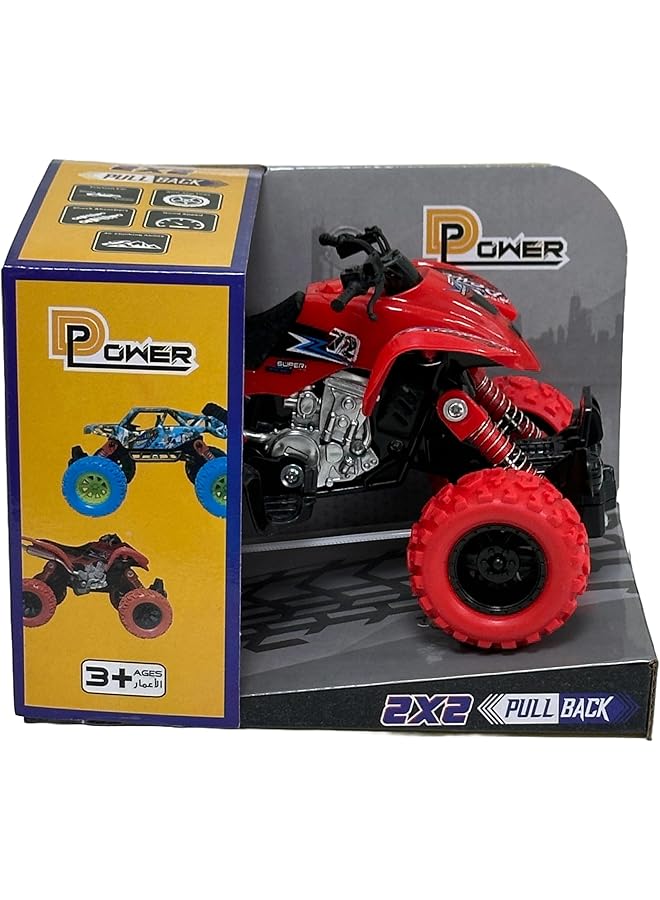 D-Power Pullback Motorcycle Stunt Bike Red No Batteries Needed Fun For All Ages 3 Plus - Image 1