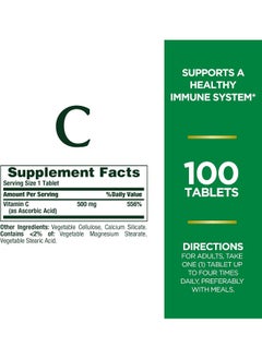 NATURE'S BOUNTY Vitamin C- 500 Mg - 100 Tablets  - Image 2