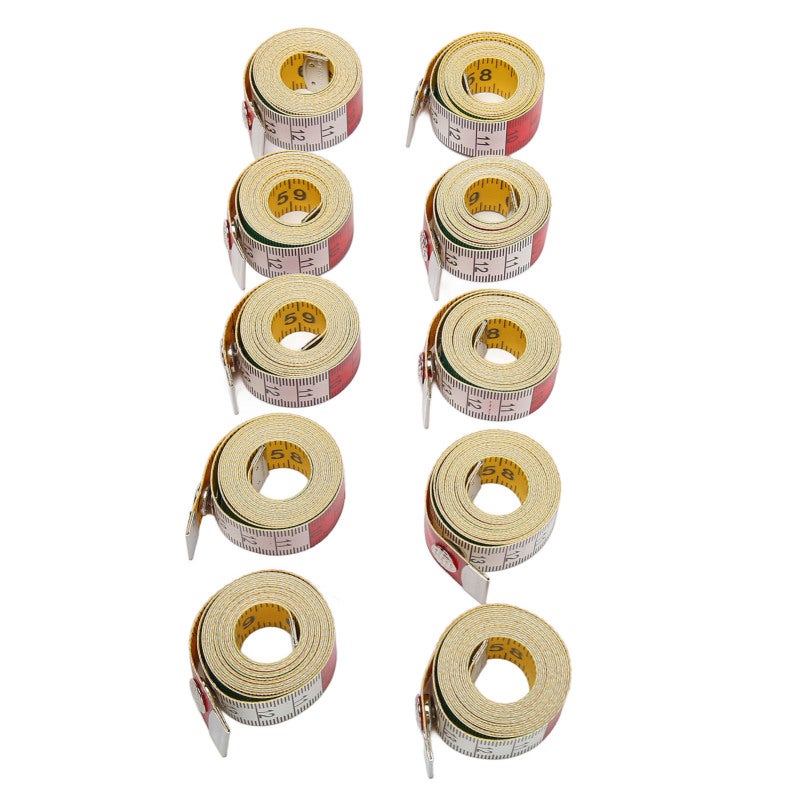 Soft Measuring Tape 10Pcs Double Sided 150Cm/60Inch Clear Scale - Lightweight Portable Flexible Ruler for Tailors Crafters Body Sewing Cutting Measurements - Image 5