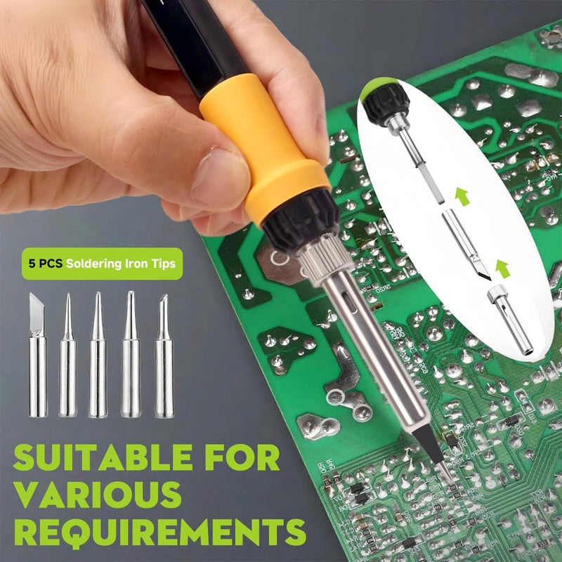 LDK 80W Soldering Iron Kit, 110V Digital Soldering Iron with 5 Solder Tips, Solder Wire, Adjustable Temperature Solder Welding Tools, Fast Heating, Electrical Repair - Image 4