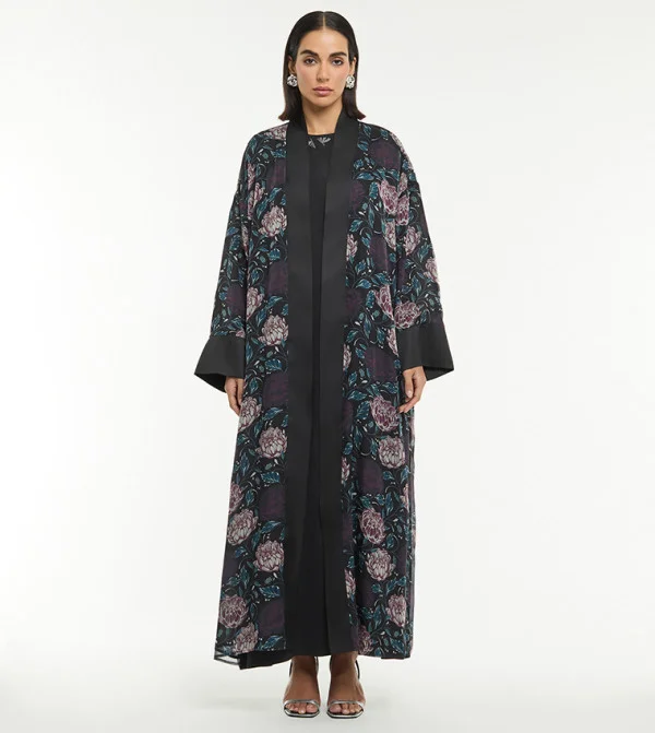 BCBG BCBG LONG SLEEVES PRINTED LONG KIMONO
