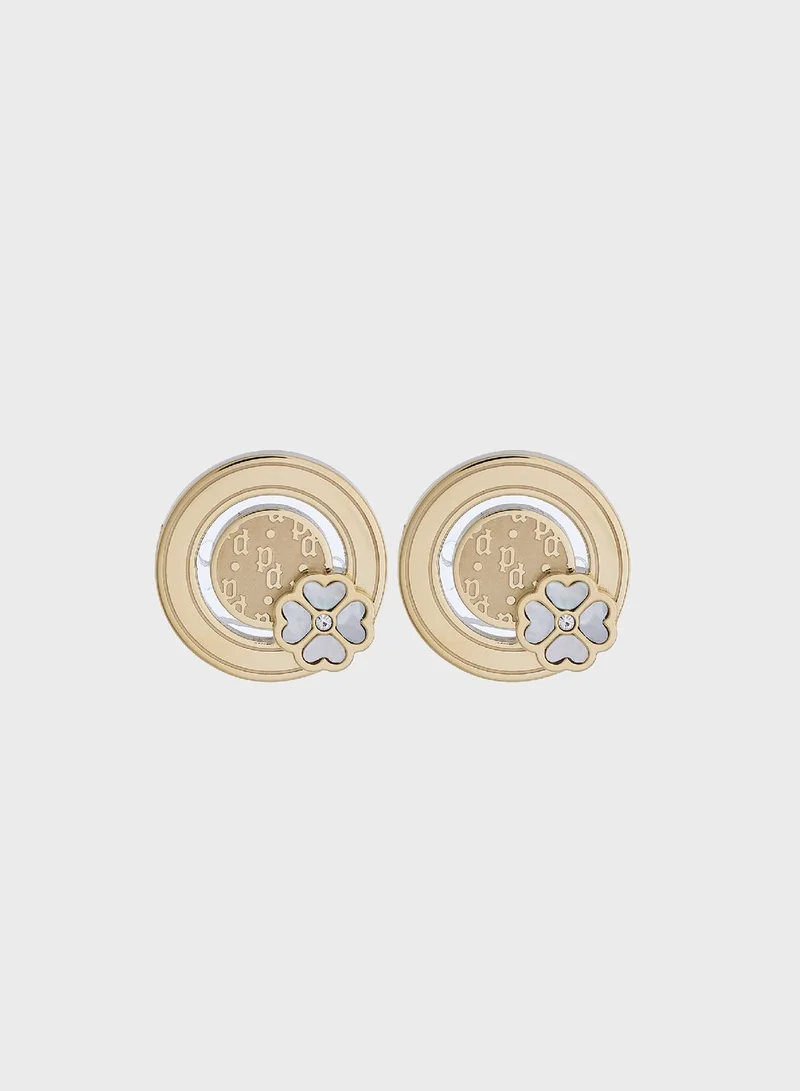 POLICE Earrings With Mother Of Pearl Inlay