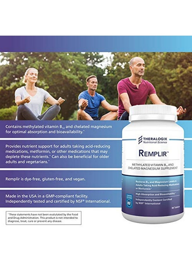 Theralogix Remplir Vitamin B12 And Magnesium Supplement ; Maximum Absorption Formula ; 90 Day Supply Made In The Usa And Nsf Certified  - Image 4