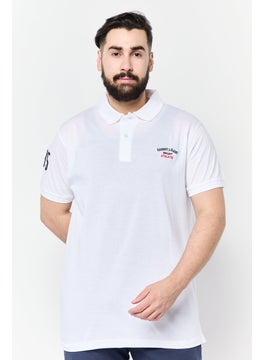 Men Narrow Fit Short Sleeves Outdoor Polo Shirt, White