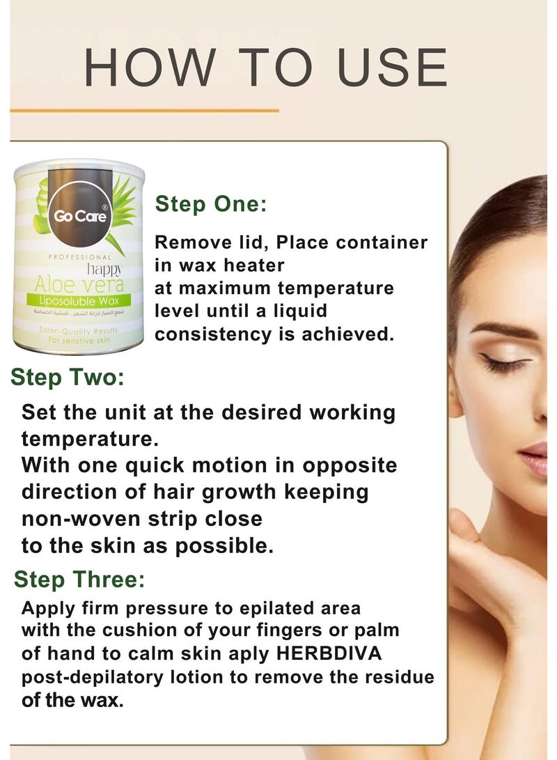GOCARE Go Care Professional Aloe Vera Liposoluble Wax, Salon-Quality, for Sensitive Skin - Image 5