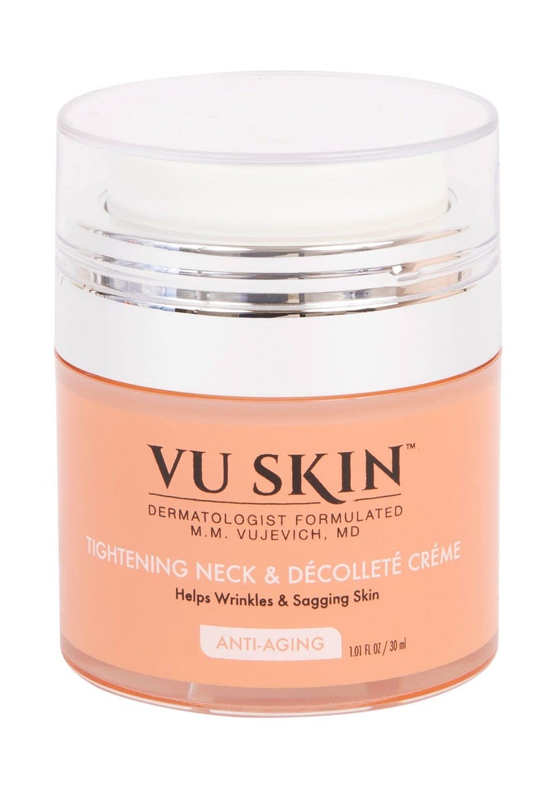 VU SKIN SYSTEM Neck and Decollete Creme  Anti Aging Neck and Decolletage Firming Cream Smoothes Skin to Reduce the Appearance of Sagging and Wrinkles 30 ml