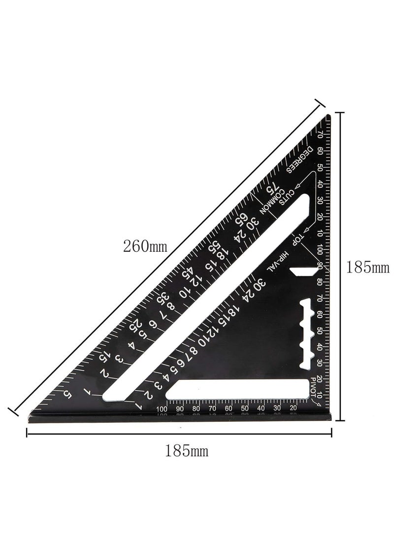 RATSAW - Carpenter's Square Protractor Metric Triangle Ruler 180 mm 7 Inch Square High Precision Measuring Tool for Carpenters - Image 1