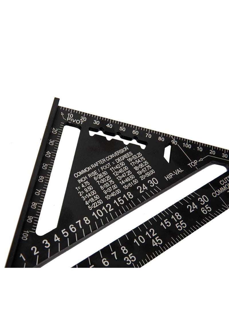 RATSAW - Carpenter's Square Protractor Metric Triangle Ruler 180 mm 7 Inch Square High Precision Measuring Tool for Carpenters - Image 1