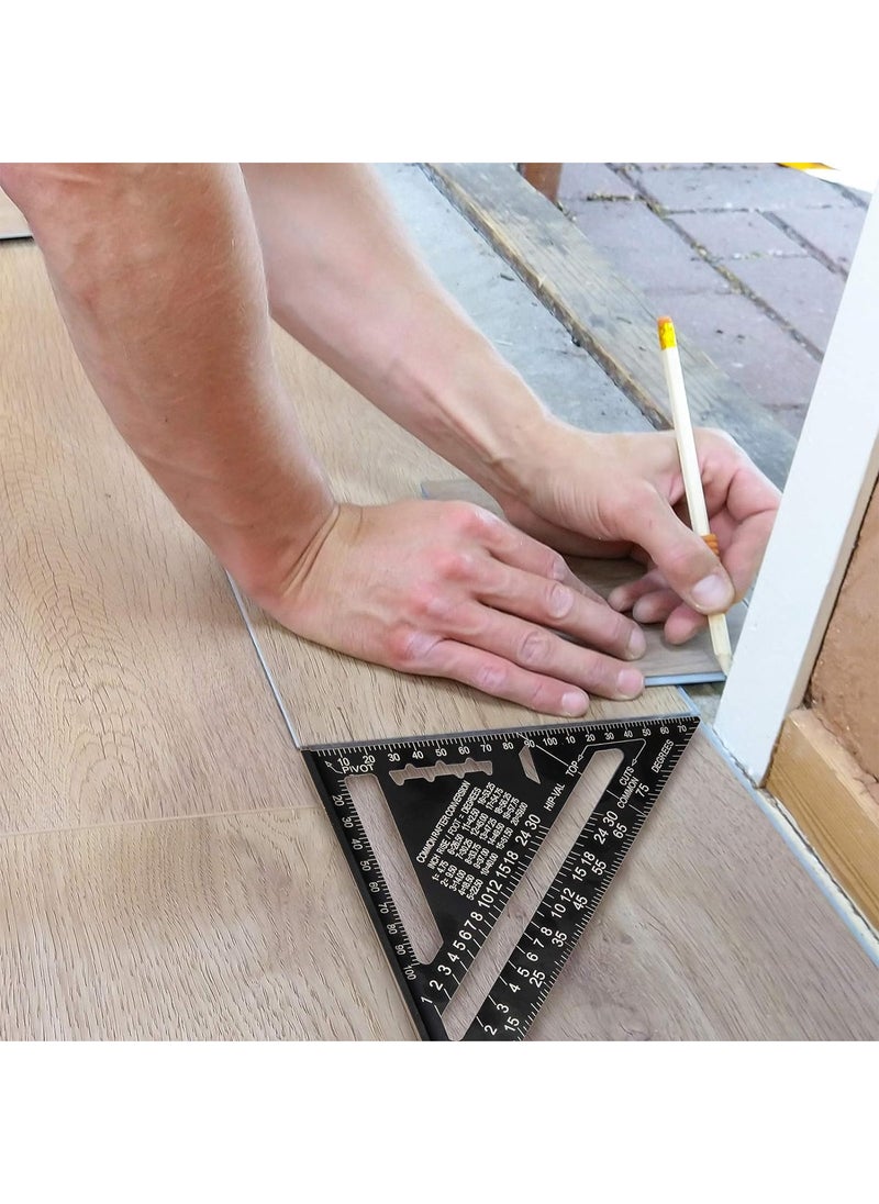 RATSAW - Carpenter's Square Protractor Metric Triangle Ruler 180 mm 7 Inch Square High Precision Measuring Tool for Carpenters - Image 1