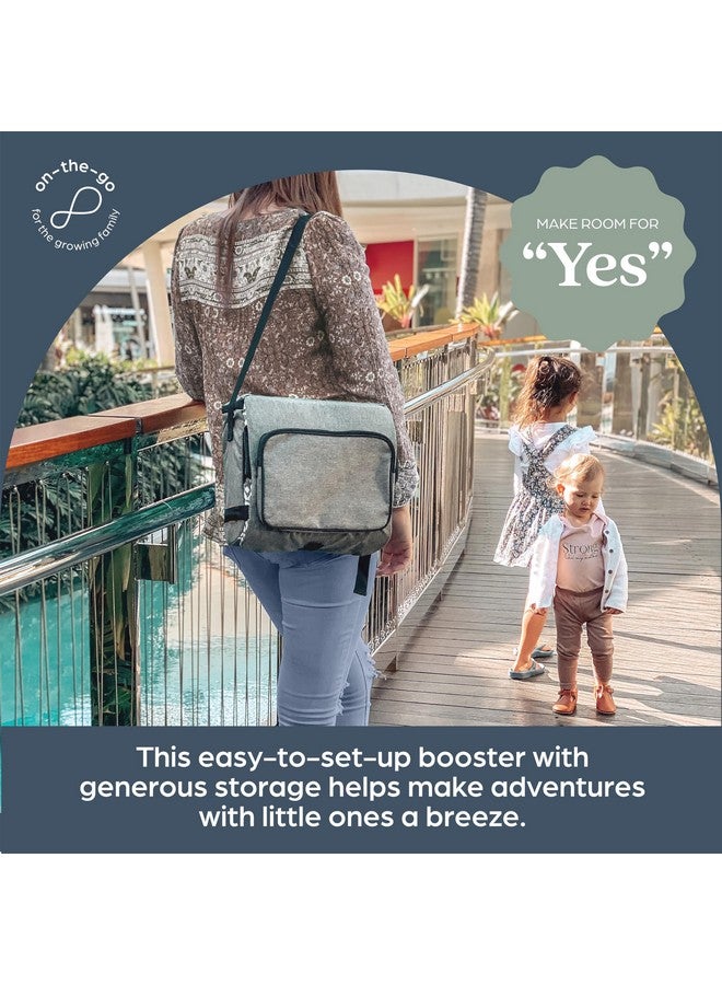 Dreambaby Grab ‘N Go Travel Booster Seat with Built-in Storage Space, Portable Highchair Booster Seat for Tables, High-Back Seat and Foldable for Baby Travel, Secured with a 3-Point Harness, Grey - Image 5