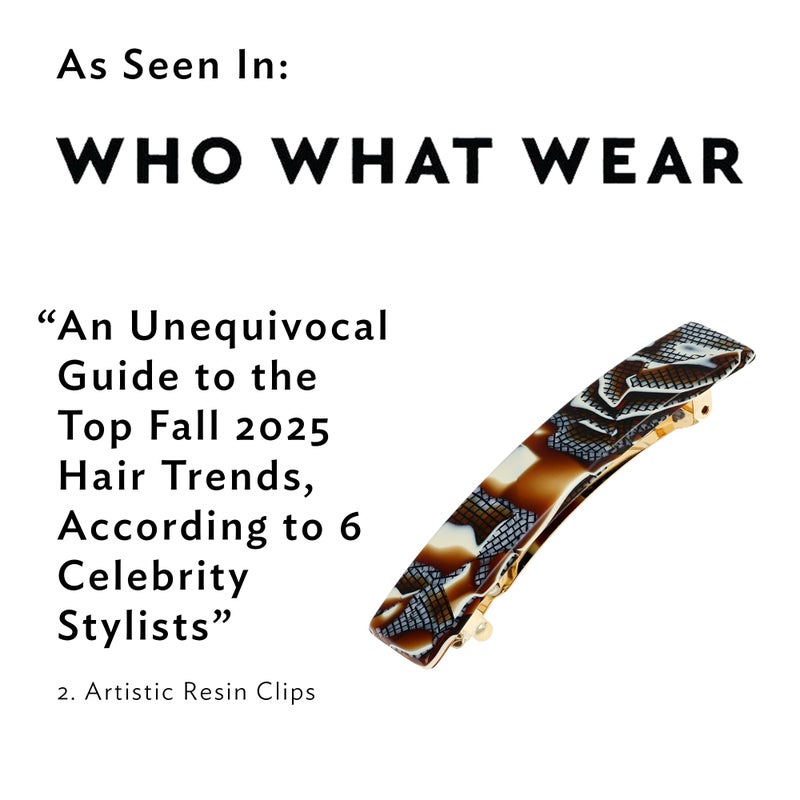 France Luxe Classic Rectangle Barrette - Nacro Azalea - Image 4