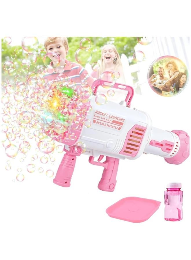 BUBBLE GUN 32-Hole High Volume Kids' Bubble Gun (Pink) - Image 1