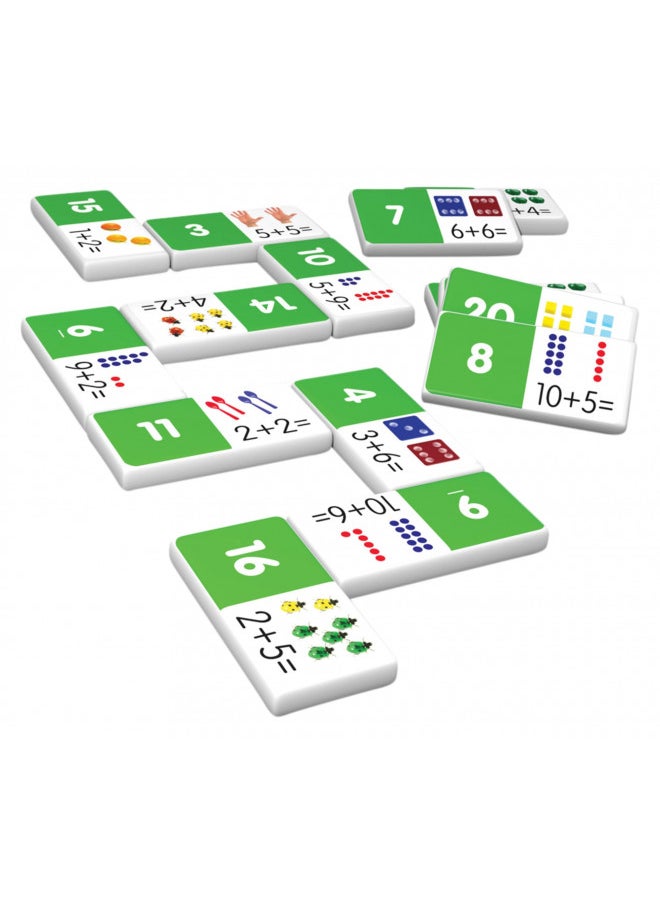 Junior Learning Junior Learning JL481 Addition Dominoes, Multi 7.8 H x 4.7 L x 1.5 W,White  - Image 4