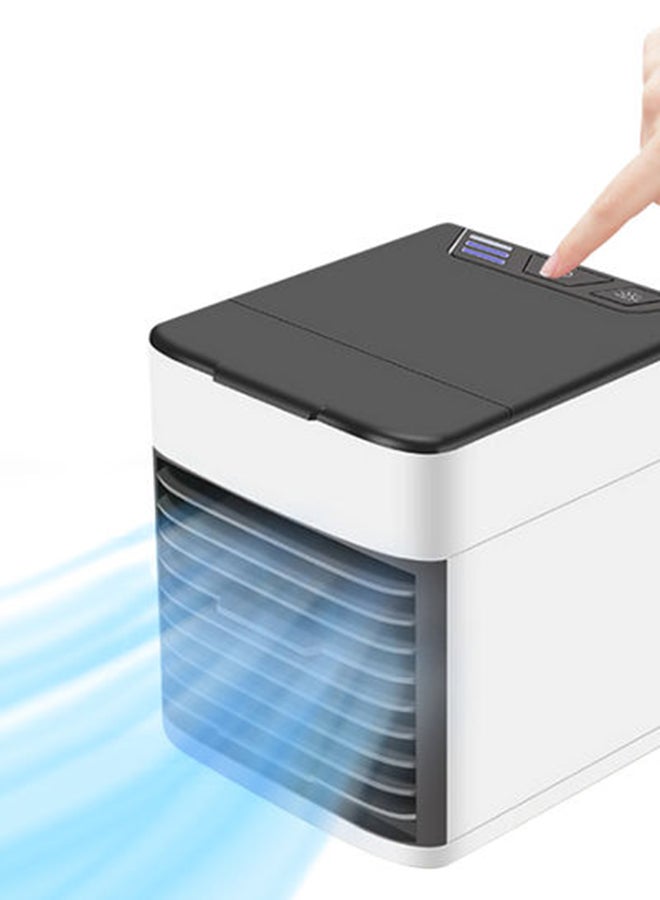 Personal Desktop Portable Air Conditioner Humidifier With 7-Color LED Light Black  White 17cm - Image 2
