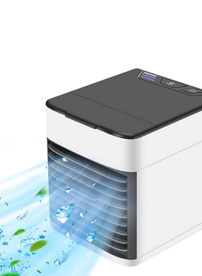 Personal Desktop Portable Air Conditioner Humidifier With 7-Color LED Light Black  White 17cm - Image 3