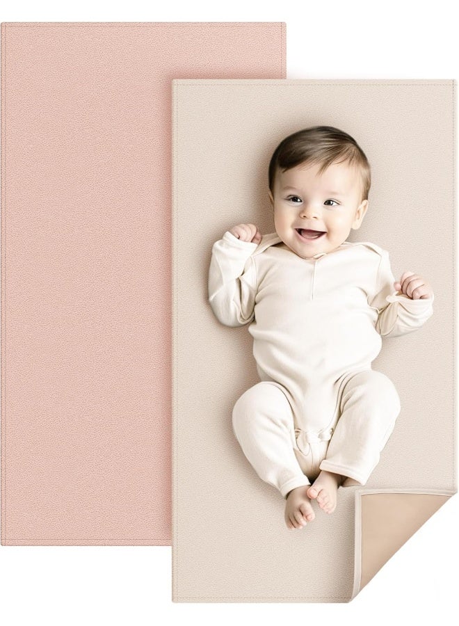 Konssy Faux Leather Baby Changing Mat 2 Pack - Image 1