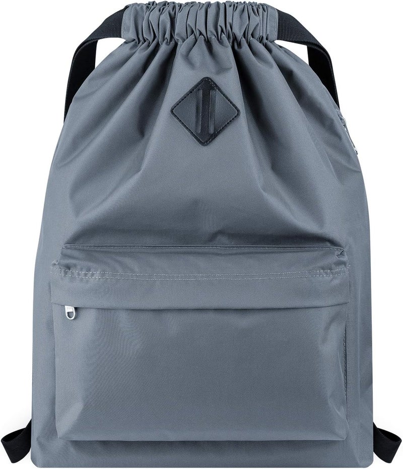 Vorspack Drawstring Backpack Water Resistant String Bag Sports Gym Sack with Side Pocket for Men Women - Image 1