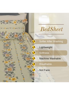 Status Status Contract -2024 Cotton Rich Double Bedsheet With 2 Pillow Covers For Bed Room, Home, Hotel-120 Gsm (Creamy White)  - Image 5