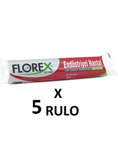Florex Standard Industrial Bulky (100X150 cm) Black Garbage Bag 5 Rolls 5*5=25 Pieces 