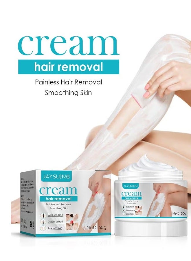 Jaysuing كريم إزالة الشعر تحت الإبط والوجه والجسم كريم إزالة الشعر للأجزاء الخاصة كريم إزالة الشعر الفعال وغير المؤلم للمناطق الخاصة والجسم والساقين وتحت الإبط مزيل الشعر الحميمي - Image 2