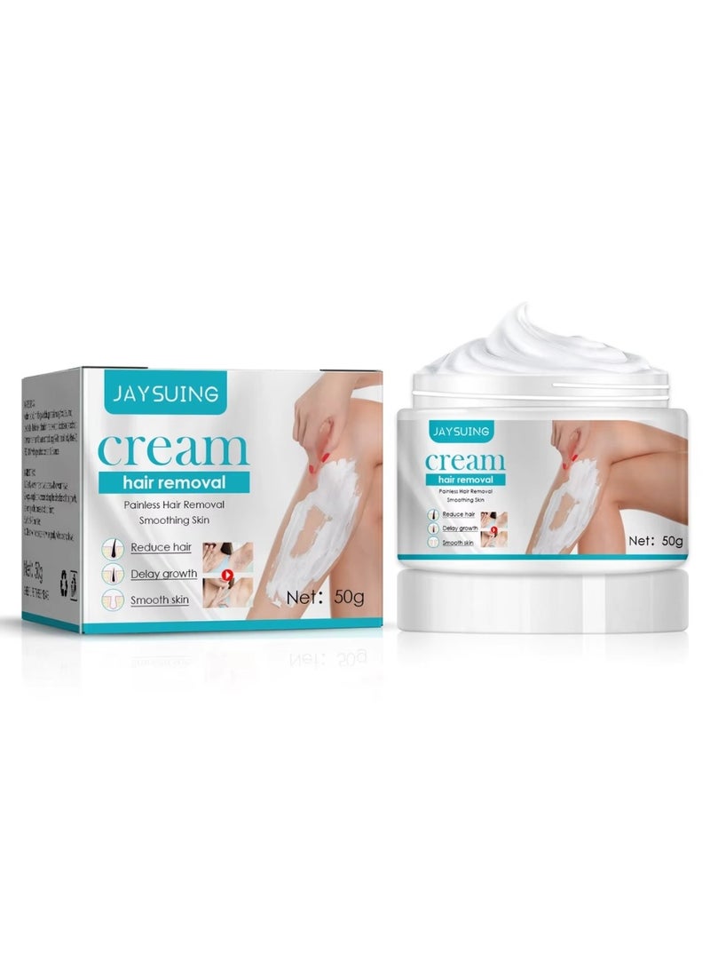 Jaysuing كريم إزالة الشعر تحت الإبط والوجه والجسم كريم إزالة الشعر للأجزاء الخاصة كريم إزالة الشعر الفعال وغير المؤلم للمناطق الخاصة والجسم والساقين وتحت الإبط مزيل الشعر الحميمي - Image 1