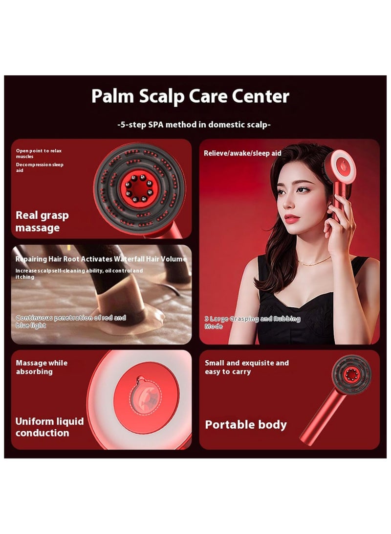 عام فرشاة العلاج بالضوء الأحمر فرشاة مساج للشعر فرشاة تدليك الشعر مع حماية IPX7 مقاومة للماء مساج كهربائي للشعر والشعر فرشاة مساج محمولة للرأس. - Image 4