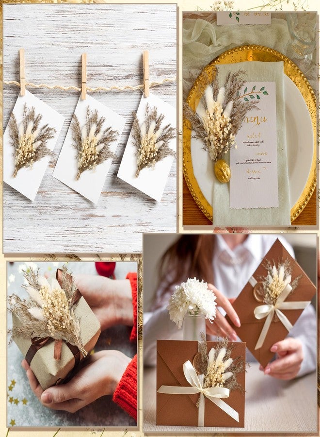 Fabbay 10 Pcs Boho Dried Flower Boutonniere for Men Wedding Mini Dried Flower Bouquet Pocket Boutonniere for Groomsmen Groom Wedding Ceremony Anniversary Dinner Party Decorations - Image 5