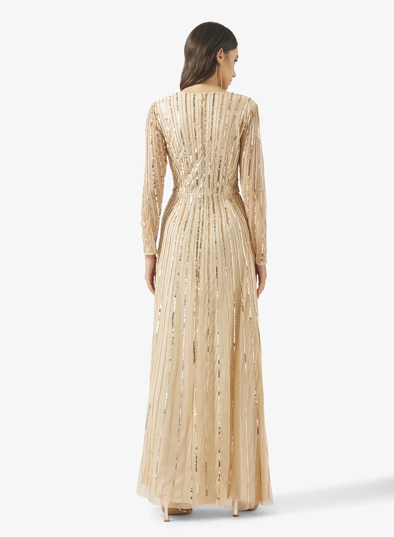 Namshi x Beaded Embellished A Line Dress