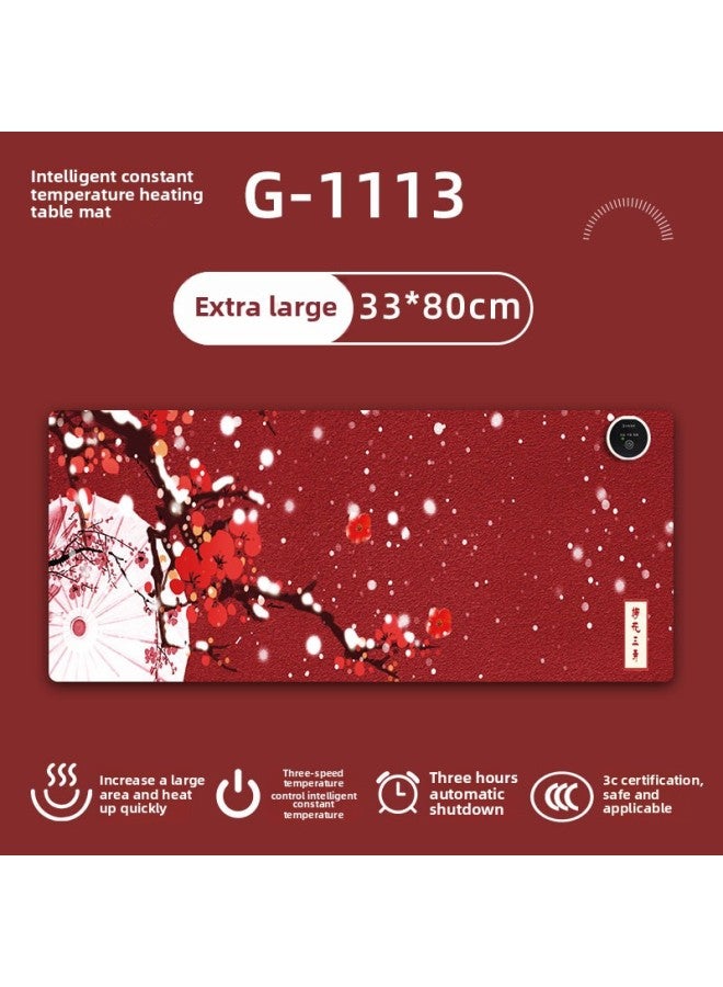 Heating Mouse Pad Warm Table Mat Hand Warmer Office Warm Table Mat Heating Heating Table Mat Hand Warmer-Color:330*800 [heating Pad]]-Pattern:G-1113 - Image 1