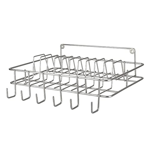 Cri8Hub Multipurpose Wall Hanging Stainless Steel Big Mug,Cup & Saucer Holder, Plate Organizer Space Kitchen Saving Rack Utensil Kitchen Rack (Stainless Steel), Hanging Shelves, Standard - Image 3