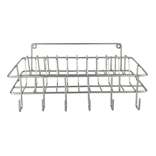 Cri8Hub Multipurpose Wall Hanging Stainless Steel Big Mug,Cup & Saucer Holder, Plate Organizer Space Kitchen Saving Rack Utensil Kitchen Rack (Stainless Steel), Hanging Shelves, Standard - Image 5