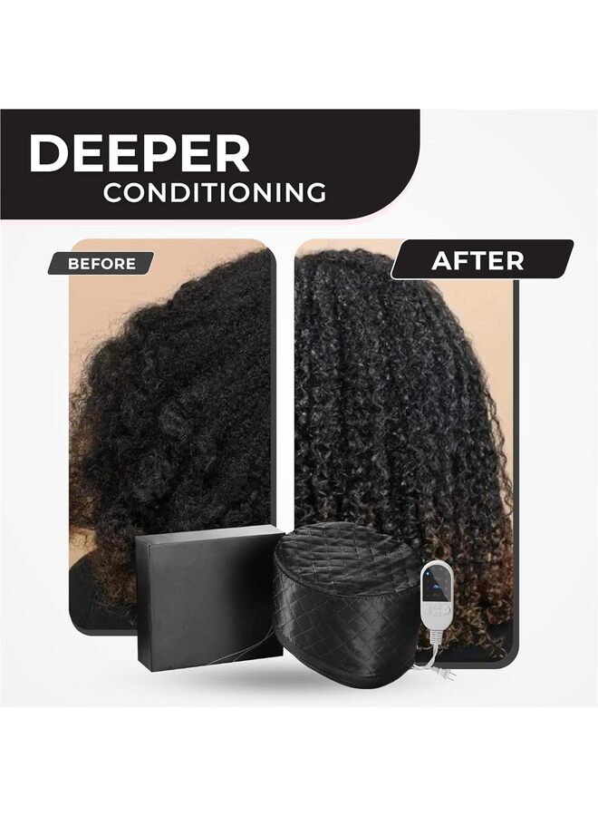 LAMAY Hair Steamer For Natural Hair Home Use w/10-level Heats Up Quickly, Heat Cap For Deep Conditioning - Thermal Steam Cap For Black Hair, Great For Deep Conditioner - Image 3