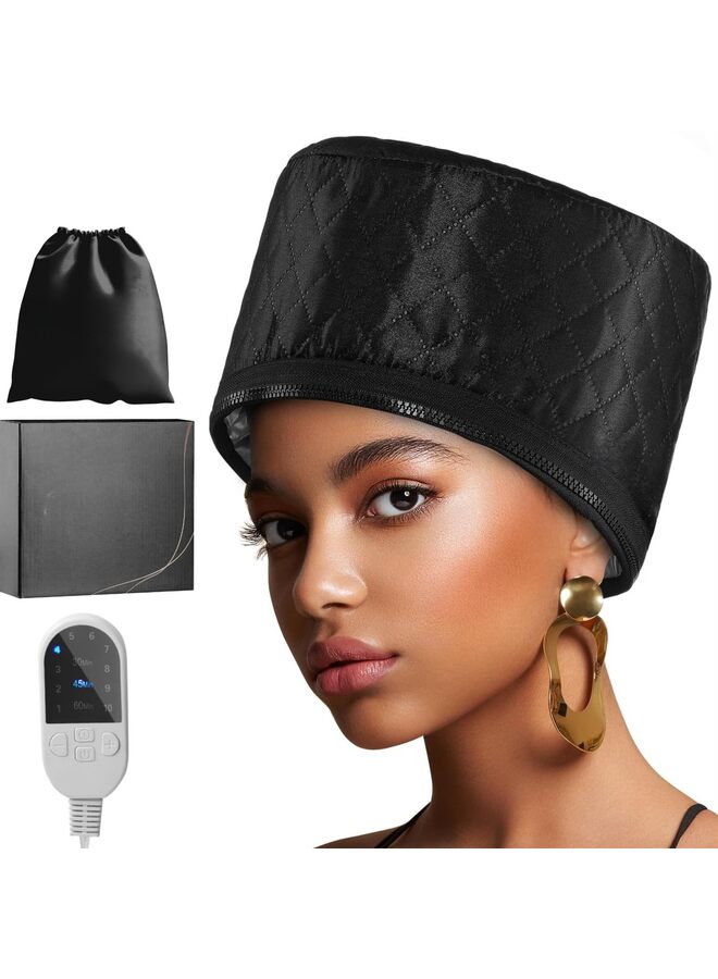 LAMAY Hair Steamer For Natural Hair Home Use w/10-level Heats Up Quickly, Heat Cap For Deep Conditioning - Thermal Steam Cap For Black Hair, Great For Deep Conditioner - Image 1