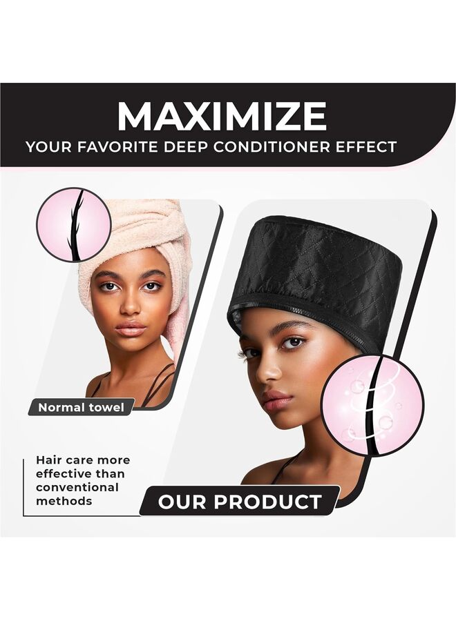 LAMAY Hair Steamer For Natural Hair Home Use w/10-level Heats Up Quickly, Heat Cap For Deep Conditioning - Thermal Steam Cap For Black Hair, Great For Deep Conditioner - Image 4