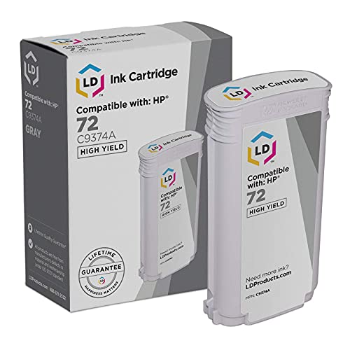 LD Remanufactured Ink Cartridge Replacement for HP 72 C9374A High Yield (Gray) - Image 1