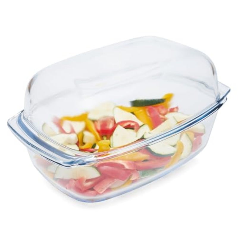, Glass Casserole Rectangular, 7L, borosilicate heat-resistant glass, suitable for Gas Cooker, Electrical and oven. - Image 5