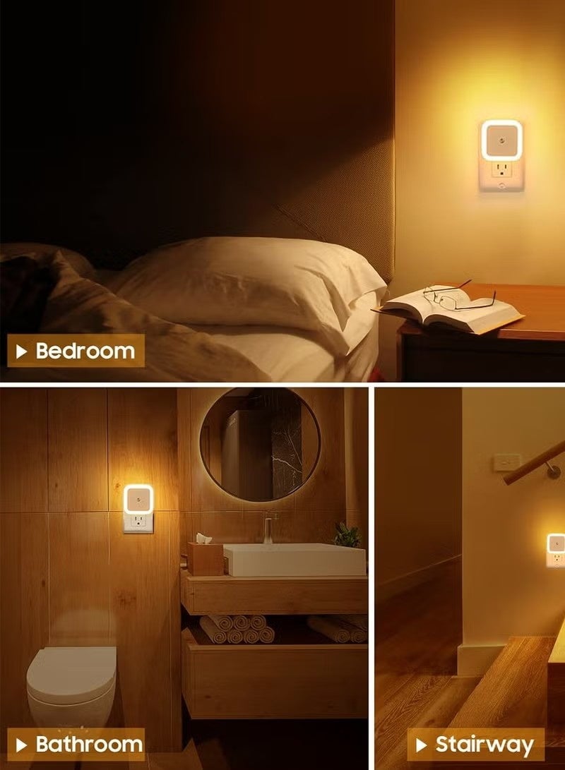 Beauenty Night Light, Night Lights Plug into Wall 4-Pack, Nightlight Plug in Night Light, Dusk to Dawn Night Lamp Led Night Light for Kids Bedroom, Bathroom, Hallway Warm - Image 3