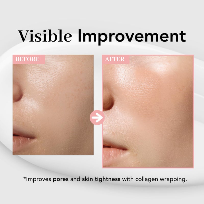 NOWATER Collagen Wrapping Mask for Glass Skin â€“ Peel Off Korean Skincare with Hydrolyzed Collagen & 6 Peptides, Firming Anti-Aging Face Mask, Hydrating & Lifting (2.4 fl.oz) - Image 5