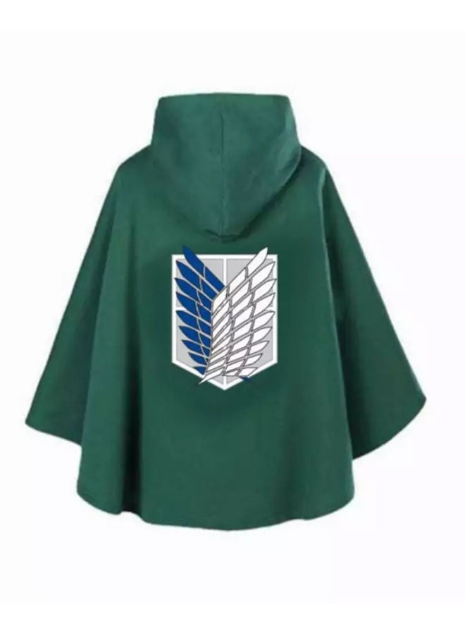 إسكدنيا عباءة قماشية عالية الكثافة من زي تنكري بتصميم مسلسل الأنمي Attack On Titan مع عباءة XL - Image 2