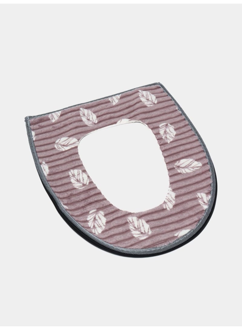 غطاء مقعد المرحاض مزدوج الطبقات مع سحاب، مناسب لجميع الأغراض، ناعم ومريح، قابل للغسل وإعادة الاستخدام، وسادة مرحاض سميكة، غطاء لنظافة الحمام، سهل التركيب والإزالة والتنظيف (بني) - Image 2