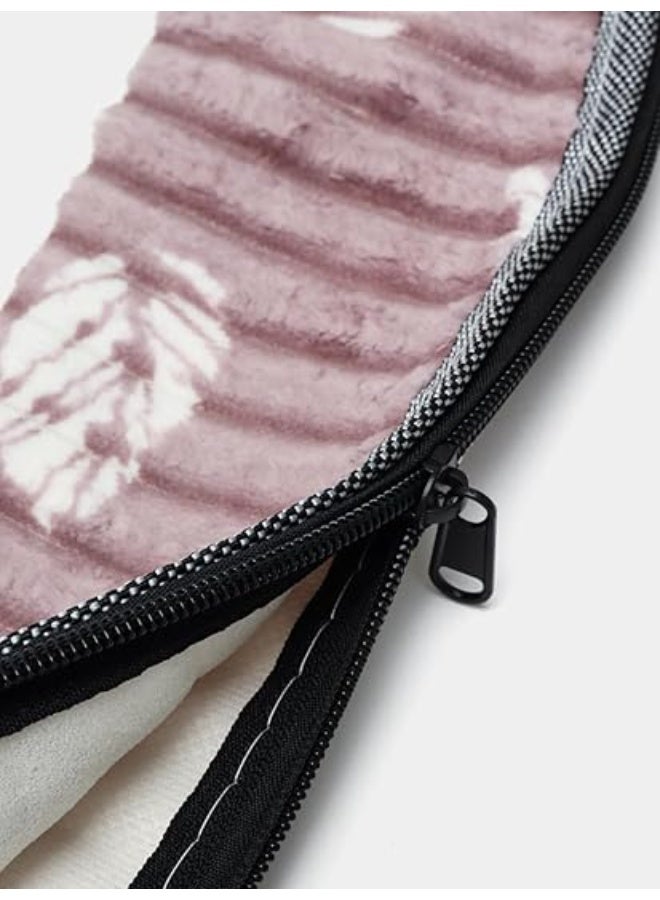 غطاء مقعد المرحاض مزدوج الطبقات مع سحاب، مناسب لجميع الأغراض، ناعم ومريح، قابل للغسل وإعادة الاستخدام، وسادة مرحاض سميكة، غطاء لنظافة الحمام، سهل التركيب والإزالة والتنظيف (بني) - Image 3