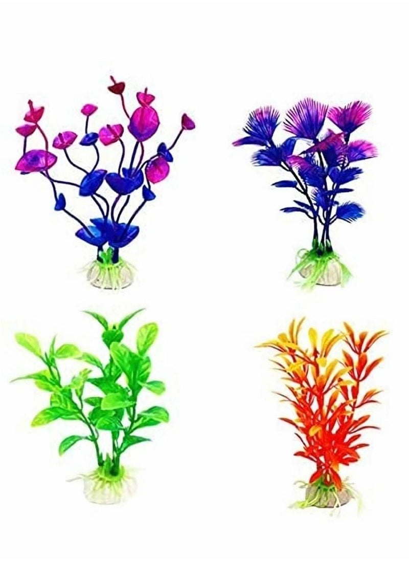 Generic Artificial Aquarium Plants Small Aquarium Plants Artificial Fish Tank Decorations Used Fish Tank Accessories Toys for Household and Office Aquarium Simulation Plastic Hydroponic Plants  - Image 3