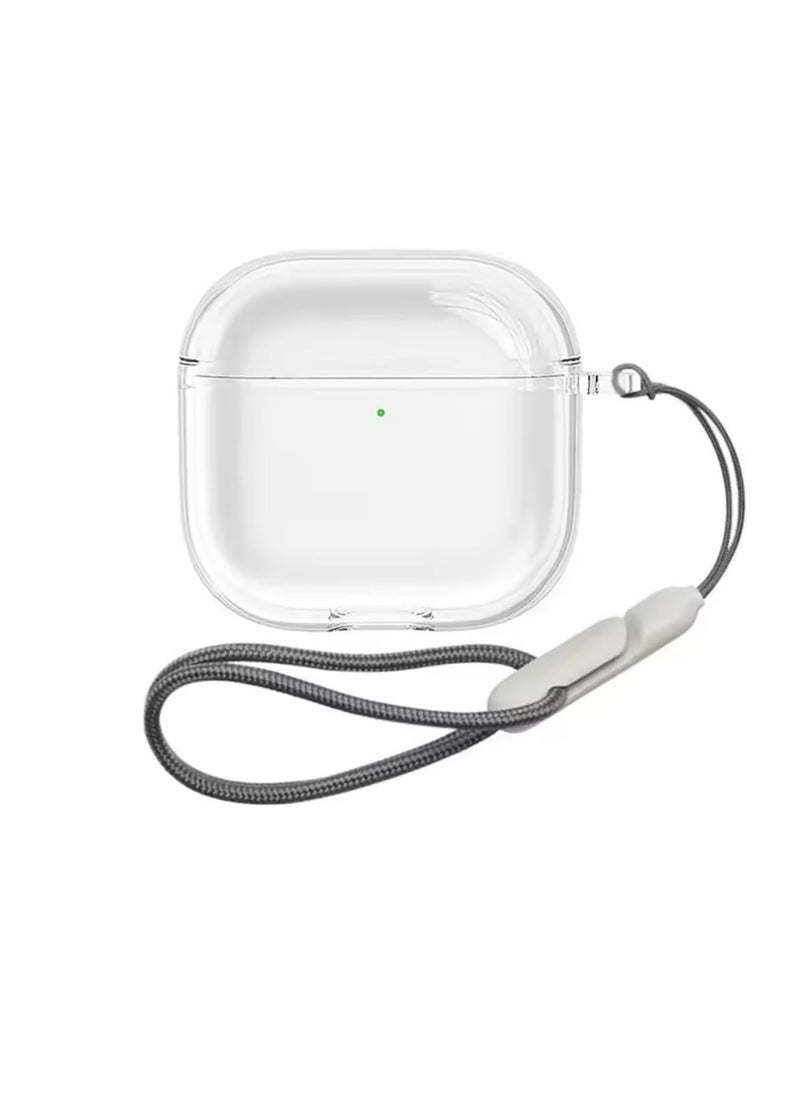ماركة غير محددة AirPods 4 Case, AirPods 4th Generation Case, Soft TPU Clear Cover Anti-Scratch Dustproof Protective Case with Keychain for Apple AirPods 4th Generation 2024, Clear  - Image 1