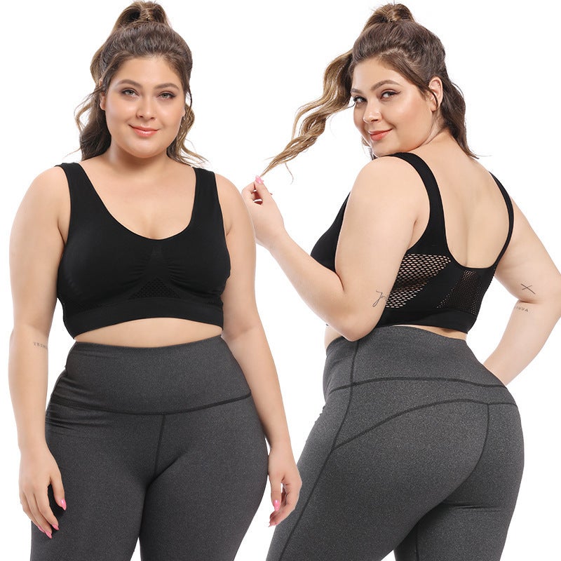 Sports Bra With Mesh Cutouts And Breathable Holes, Yoga Running Fitness Underwear, Seamless Beautiful Back, Large Open Back - Image 5