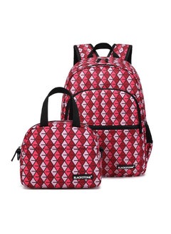 BLACKSTONE 2 Pcs School Bags Backpack Set with Luxury Stripe for Kids Large Capacity Student Book bag Includes Backpack and Lunch Bag School Supplies for Boys Girls Teens  - Image 1