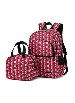 BLACKSTONE 2 Pcs School Bags Backpack Set with Luxury Stripe for Kids Large Capacity Student Book bag Includes Backpack and Lunch Bag School Supplies for Boys Girls Teens  - Image 2